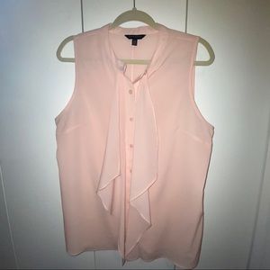Banana Republic Pink Button Up Sleeveless Blouse